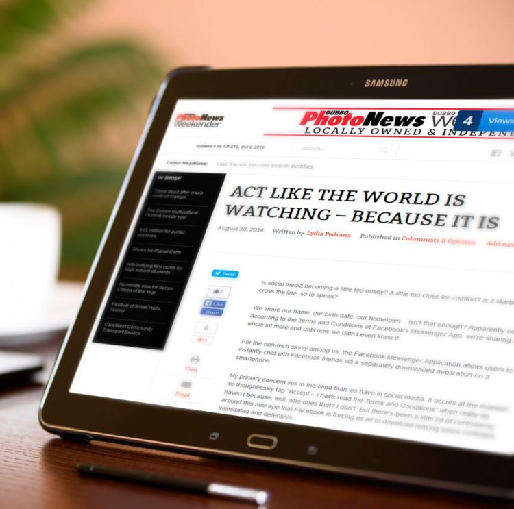 Dubbo Photo News – Act Like the World is Watching