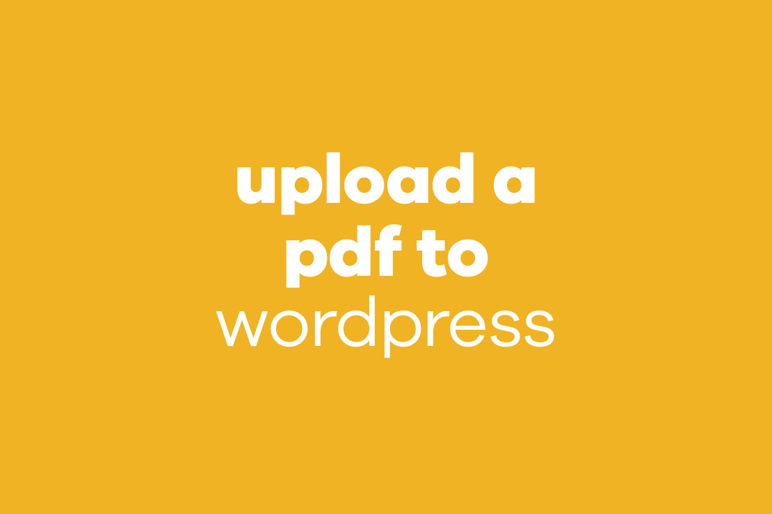 WordPress PDF hosting: How to add a PDF to your website