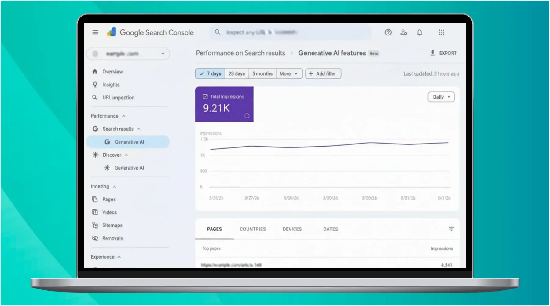 Google search console example image